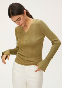 Women's Tencel V-Neck Knitwear