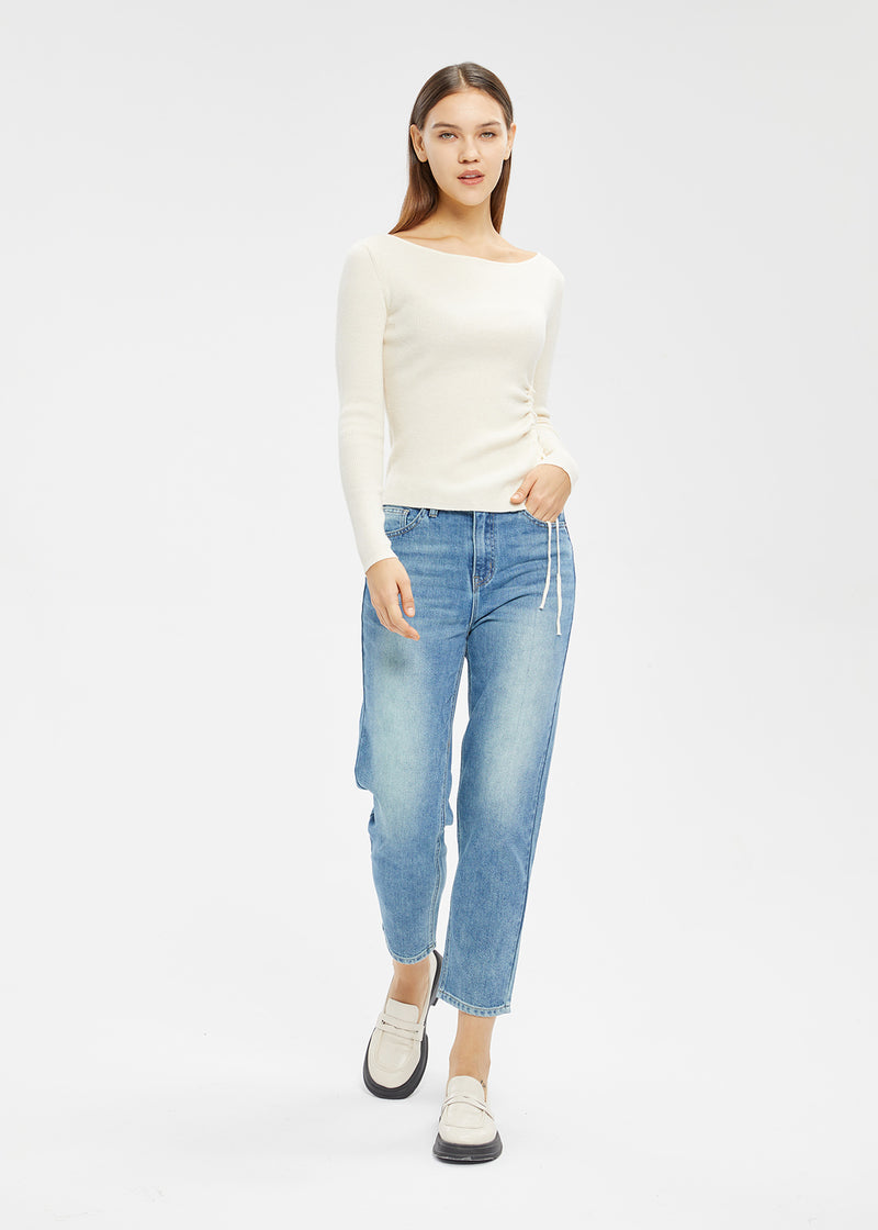 Women's Retro Mid Rise Tapered Jeans