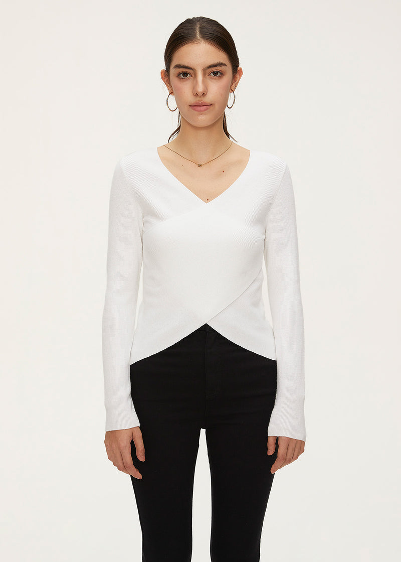 Women's Wool Overlapping Knitwear