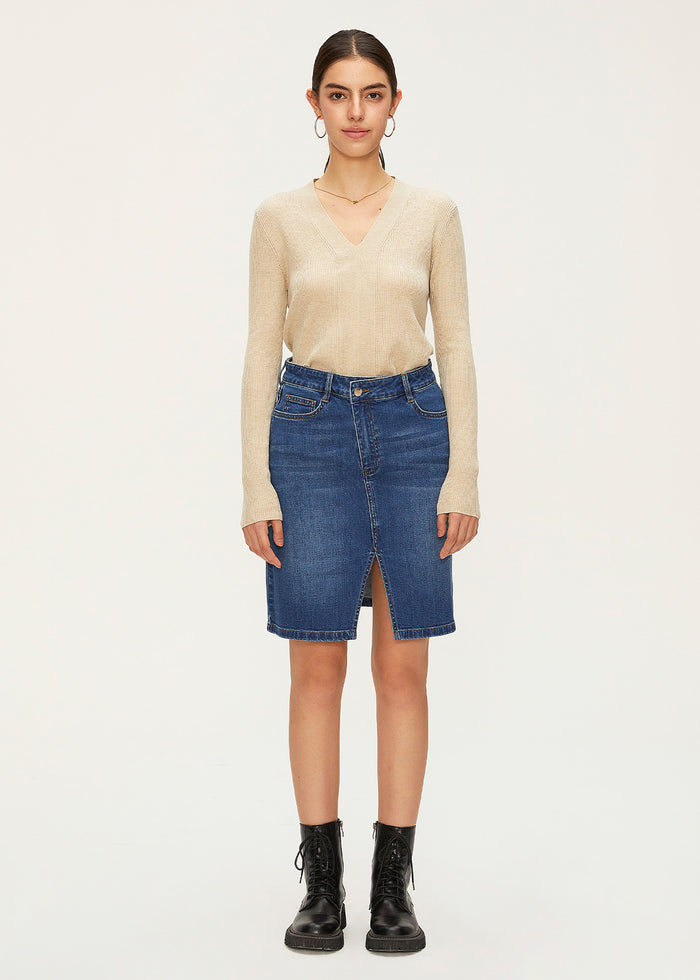 Women's Denim Straight Skirt