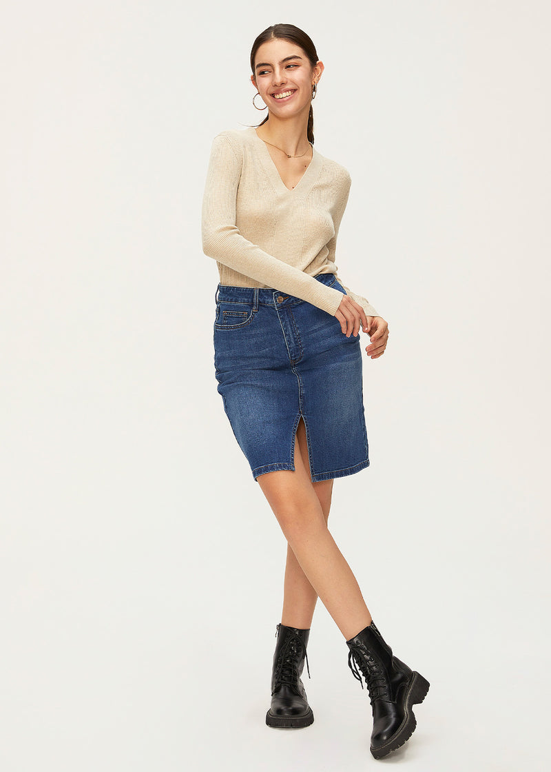 Women's Denim Straight Skirt