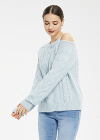 Women's Asymmetric Off-Shoulder Sweater