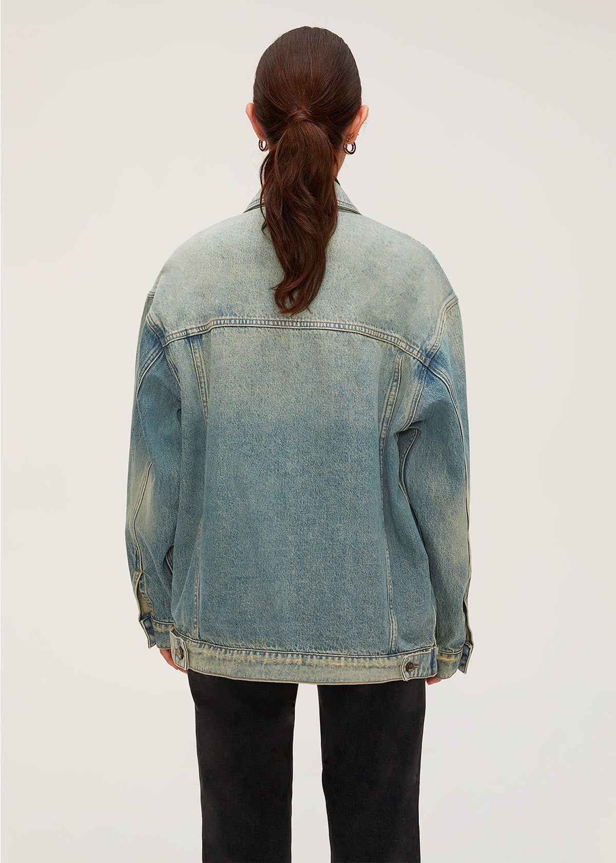 Women's Ripped Oversize Denim Jacket