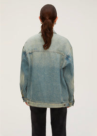 Women's Ripped Oversize Denim Jacket