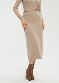 Women's Lambswool Blend H-Line Sweater Skirt