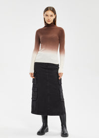 Women's Mock Neck Gradient Knitwear