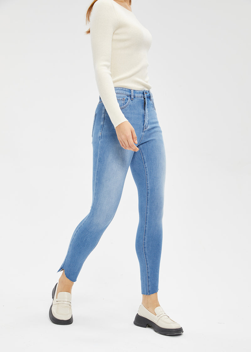 Women's Mid Rise Ankle Length Skinny Jeans