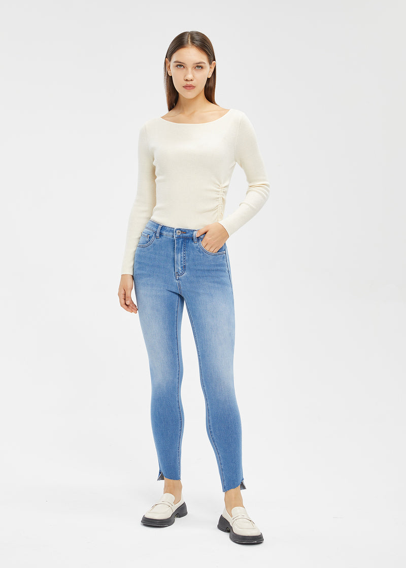 Women's Mid Rise Ankle Length Skinny Jeans