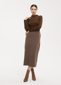 Women's Lambswool Blend H-Line Sweater Skirt