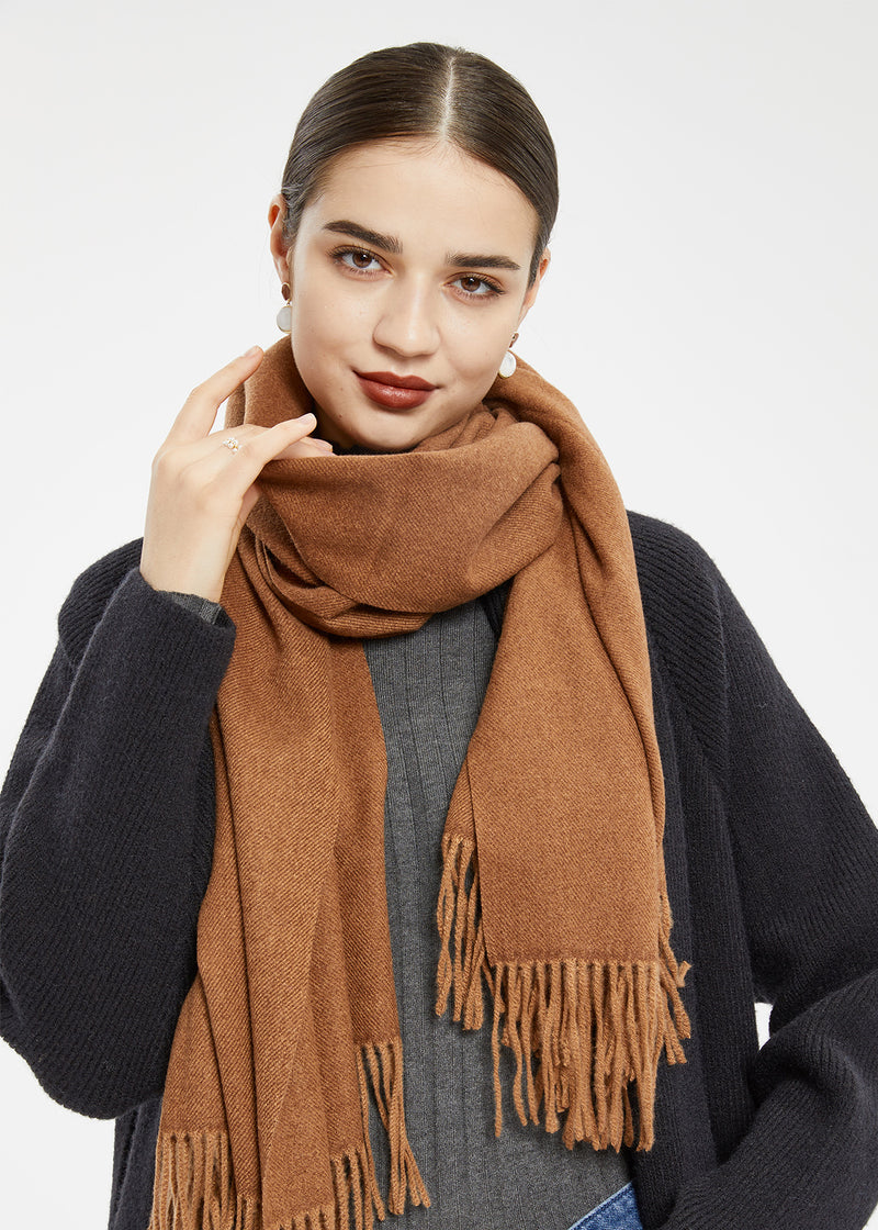 Fringed Soft Wide Scarf