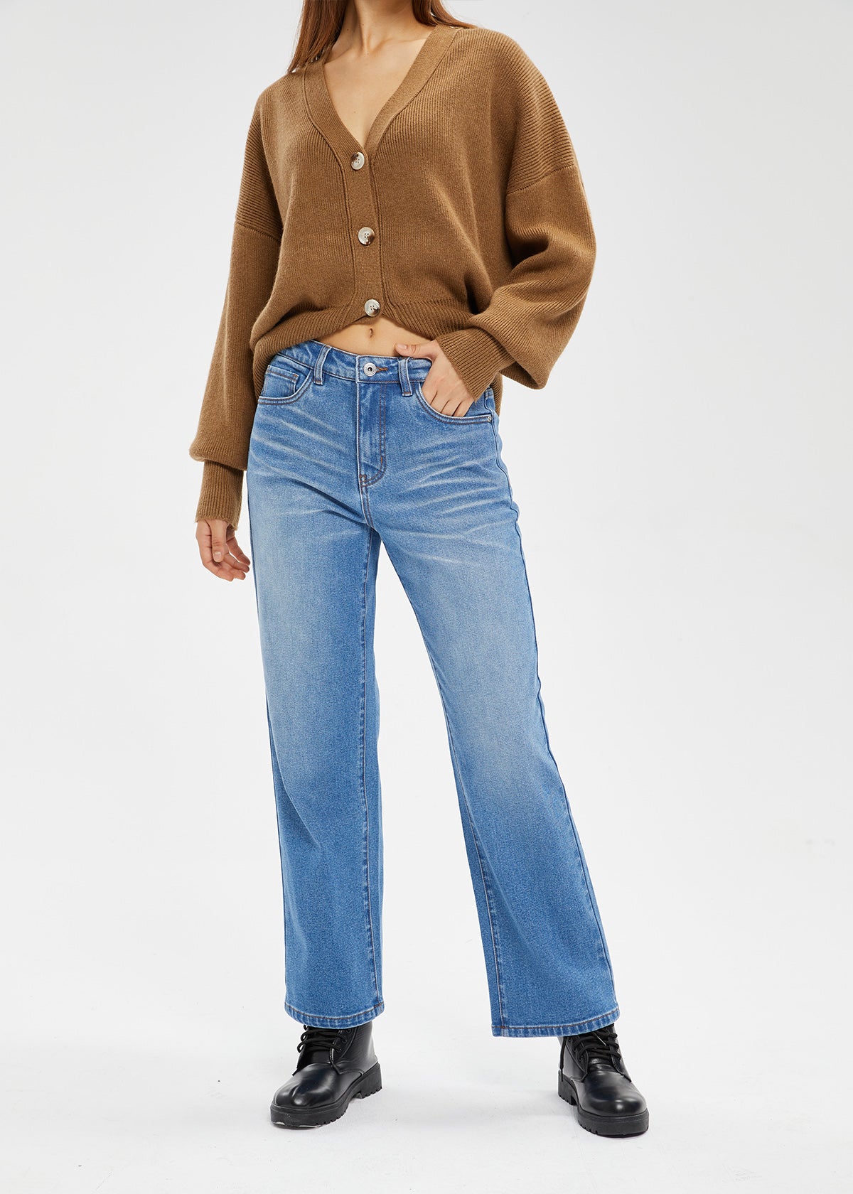 Women's Mid Rise Straight Jeans