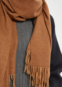 Fringed Soft Wide Scarf