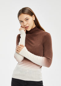 Women's Mock Neck Gradient Knitwear