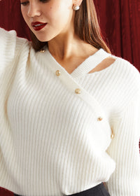 Women's Asymmetric Glitter Sweater