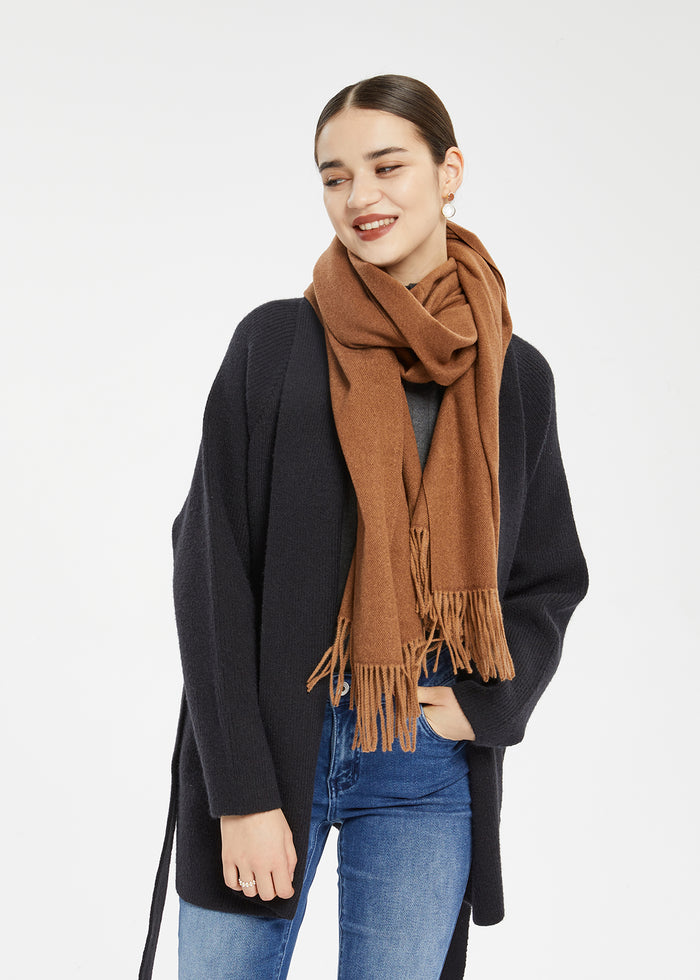 Fringed Soft Wide Scarf