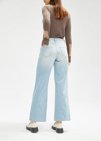 Women's Mid Rise Wide Leg LightBlue Jeans