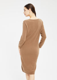 Women's V-Neck Wool Dress