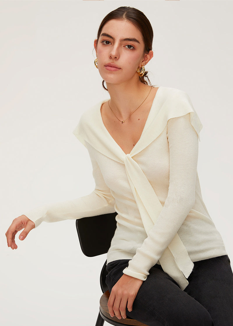 Women's Wool Slim Knit Top