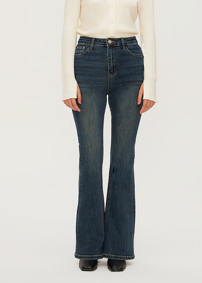 Women's Retro High Rise Flare Jeans