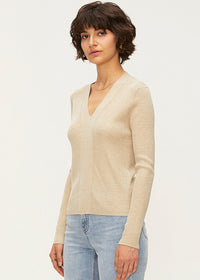 Women's Wool Blend V-Neck Knit Top