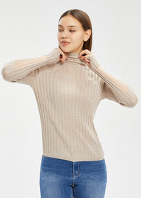 Women's Lambswool Blend Mock Neck Knitwear