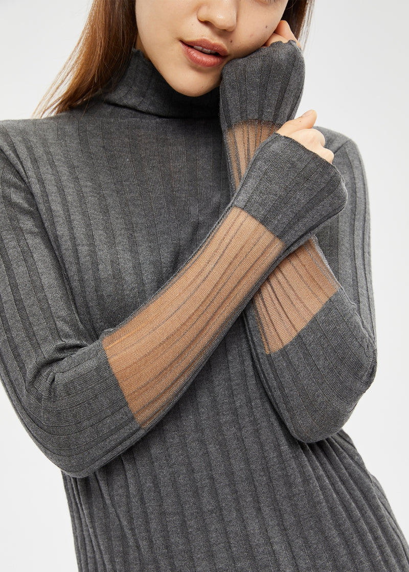 Women's Lambswool Blend Mock Neck Knitwear