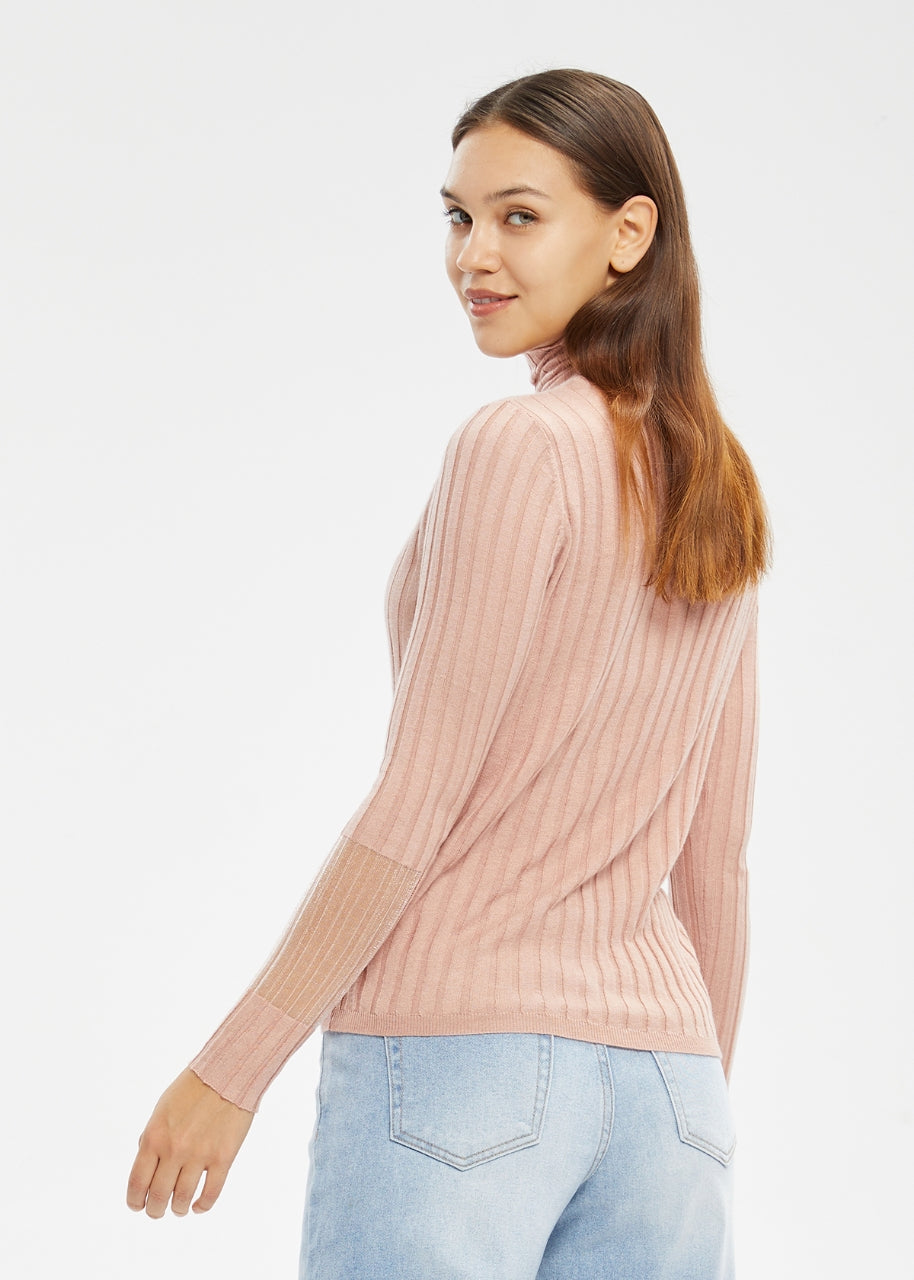 Women's Lambswool Blend Mock Neck Knitwear