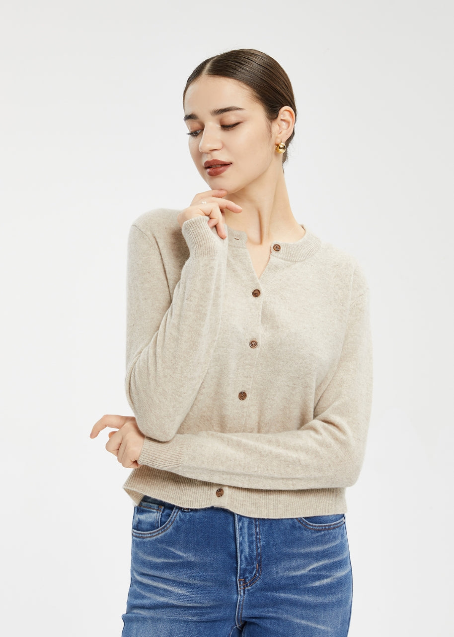 Women's Wool Basic Cardigan Sweater