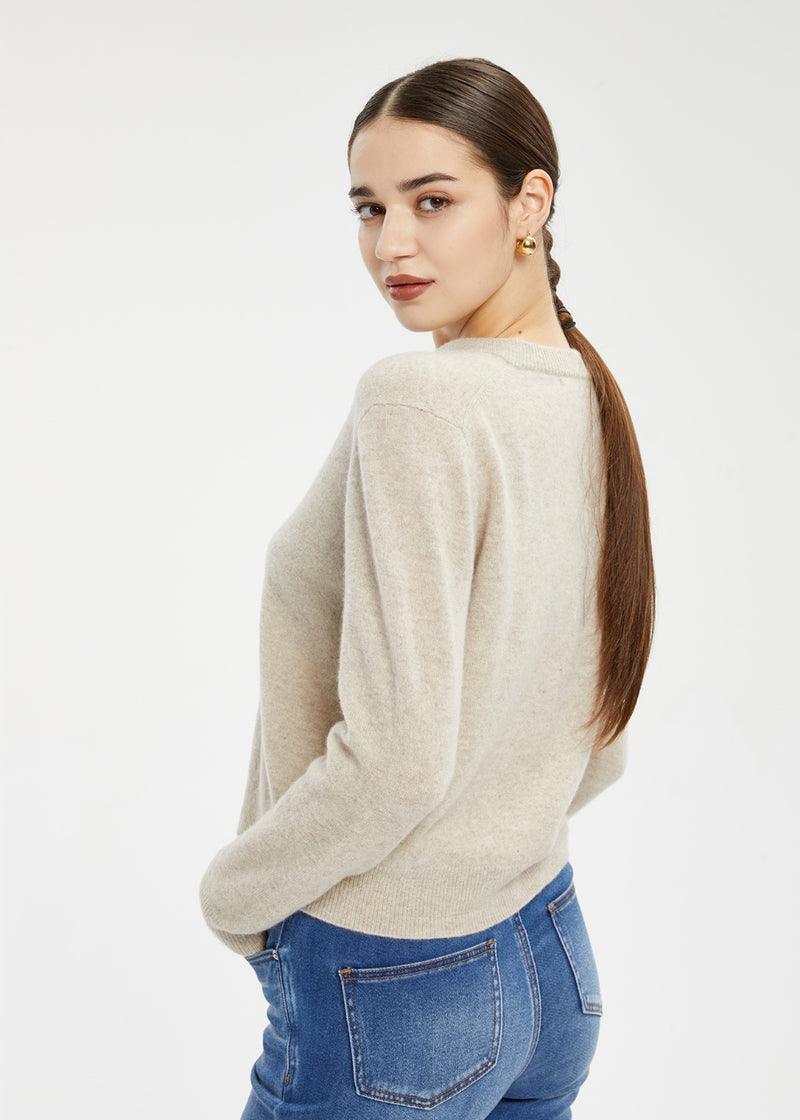 Women's Wool Basic Cardigan Sweater